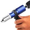 LBXKJQ Electric Rivet Gun 2.4mm-4.8mm Rivet Nut Gun Drill Adapter Cordless Riveting Tool Insert Nut Pull Rivet Tool (Color : Set-A) view 2