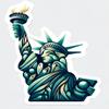 Statue of Liberty Diversity Sticker - Modern Inclusivity Decal for Laptops, Cars, Water Bottles (6) view 1