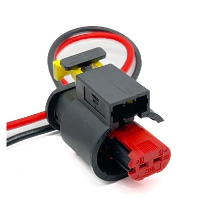 DLAHPJPT Automotive Electrical connectors 2 Pin Electromagnetic Valve pl;/UG Wiring Harness Car Electronic Connector with Cable Fit Compatible 284556-1(10 Pcs)