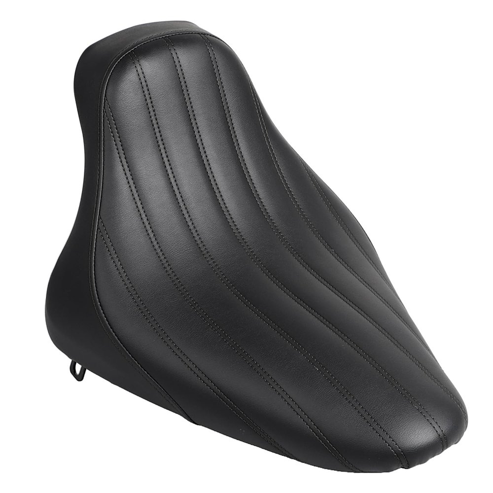 YDLMT Motorcycle Driver Butt Bucket Seat Front Solo Seat for Harley Softail Fat Boy FLSTF FXST FLST 2000-2007, Black Stitching