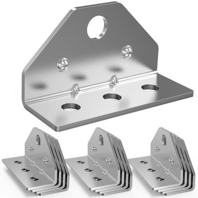 Yuleimy Boat Trailer Bunk Brackets 12-Pack - Galvanized Adjustable Swivel Top Angle Brackets for Pontoon/Jet Ski Trailers, Bolster Bunk Board Mounting Hardware