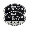 2 pcs Car Emblem 4 x 4 Metal Automotive Badge 3D Metal Car Badges Emblems Round Emblem Decals Car Badge Decals Stickers Compatible with Vehicles Trucks SUV RV Decorations (But die You die) view 1