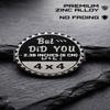 2 pcs Car Emblem 4 x 4 Metal Automotive Badge 3D Metal Car Badges Emblems Round Emblem Decals Car Badge Decals Stickers Compatible with Vehicles Trucks SUV RV Decorations (But die You die) view 2
