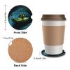 Car Cup Holder Pad Car Coaster 1PCS (designName) Printed Car Cup Pad Non-Slip Car Interior Cup Holder Pads Car Interior Decoration Accessories for Most Vehicle view 2