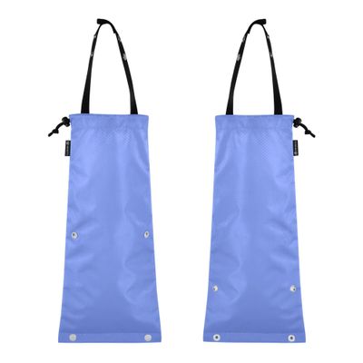 Wudan Blue Purple Car Can Trash Bags 2 Pack with Elastic Opening Hanging Car Trash Bags Auto Litter Bag Trash for Car