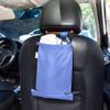 Wudan Blue Purple Car Can Trash Bags 2 Pack with Elastic Opening Hanging Car Trash Bags Auto Litter Bag Trash for Car view 4