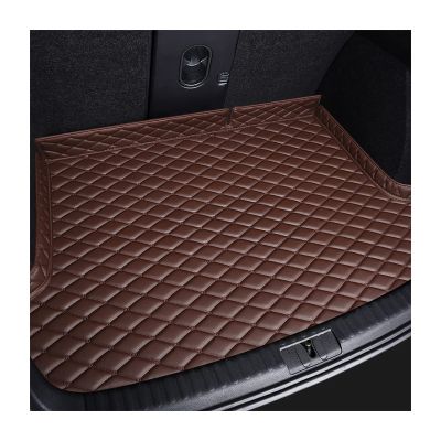 ZXYHBHD Custom Car Trunk Mat, High Side PU Leather Interior Floor Protect Accessories, Compatible with Mazda 3 Sedan 2013-2018,5-Coffee, normal