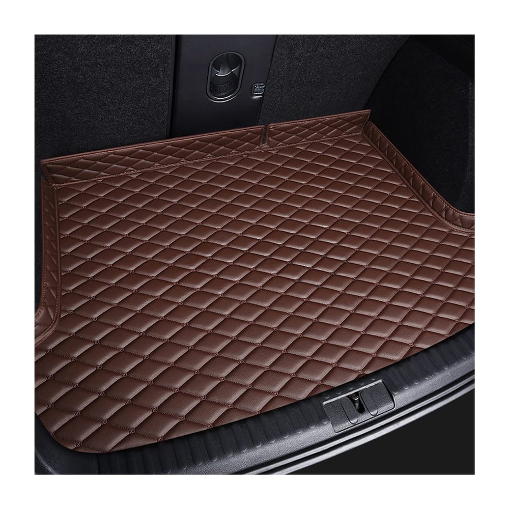 ZXYHBHD Custom Car Trunk Mat, High Side PU Leather Interior Floor Protect Accessories, Compatible with Mazda 3 Sedan 2013-2018,5-Coffee, normal