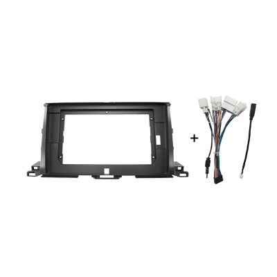 SITYORY Radio Frame 2Din Car Radio Frame Panel Fit for Toyota Highlander 2014-2018 Android GPS Navigation Multimedia Player 9" Fascia Mounting Kit Convenient and Practical(Frame Wire)