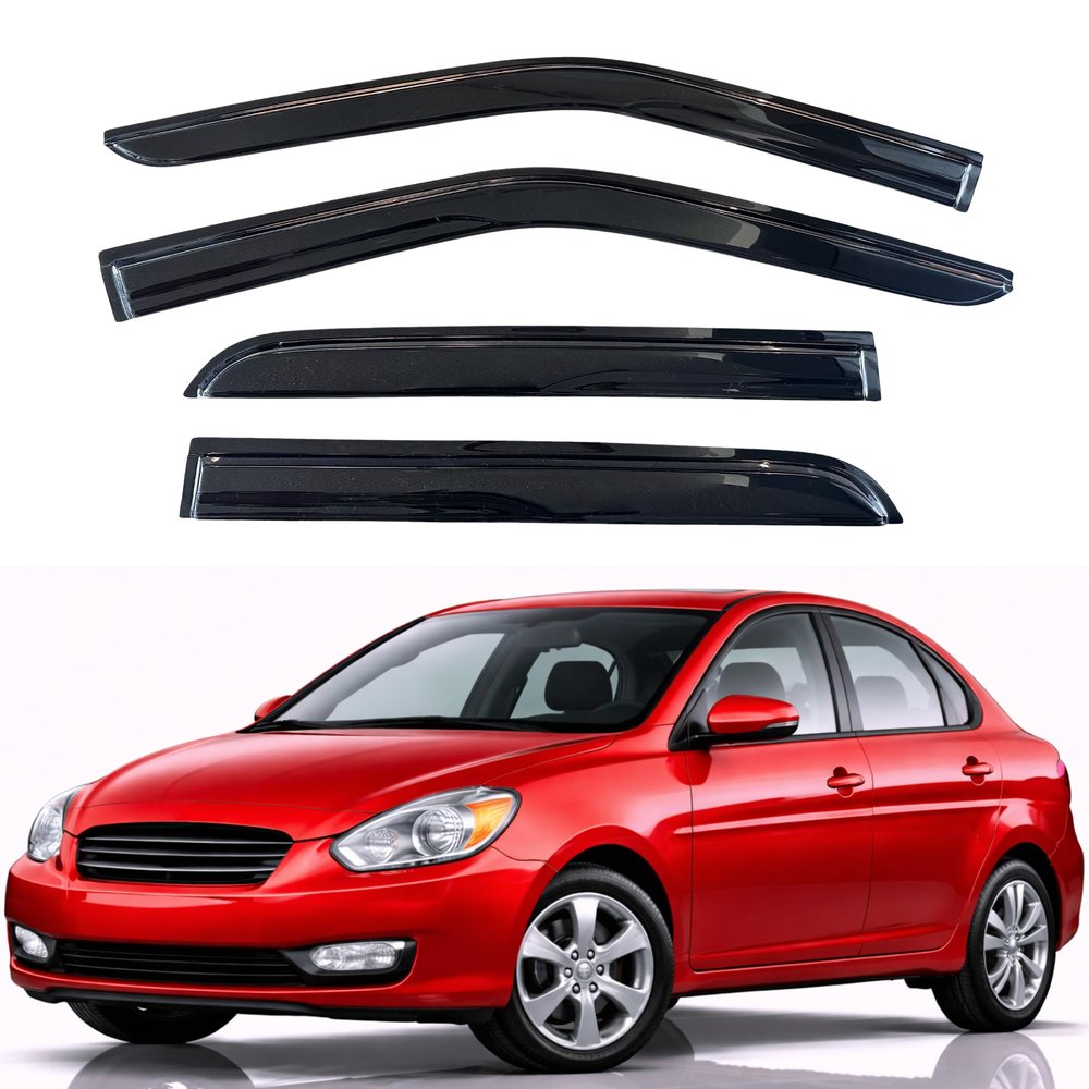 KPY Rain Guards Window Visors for 2006-2011 Hyundai Accent Sedan