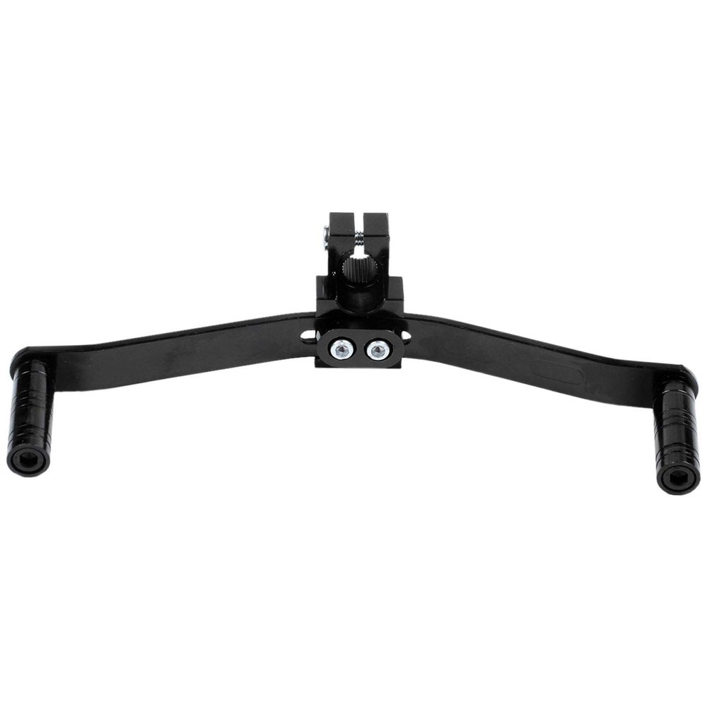 Pasuihcay Universal Motorcycle Aluminum Dual/2 Way Gear Shift Lever Footrest Pedal Shifter Motorcycle Accessories(Black)