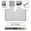 Windshield Sun Shade Mallard Fly Water Front Window Sunshade Flying Duck Foldable Uv Ray Reflector Front Window Sun Shade Visor Shield Cover Easy to Use Fits Windshields of Various Sizes 51"x28" view 3