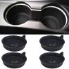 4 PCS Car Cup Coasters, Universal Cup Holder Coaster for Car, Car Accessories Interior for Women and Man, Bling CupHolders Insert for Women Non-Slip Silicone Car Cup Holder Coasters view 1