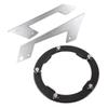 FSFY Motorbike Chain Bell Protector Guard + Transmission Belt Pulley Cover for Yamaha T-max TMAX 530 13-2015 Aluminum Black + Silver view 1