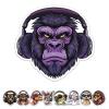 MotorCart Basics DJ Sticker - Waterproof Vinyl Decal for Car Bumper, Laptop, Water Bottle, Luggage, Wall, Window, Sticker Size - 3'' Longer Side, Gorilla view 1