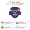 MotorCart Basics DJ Sticker - Waterproof Vinyl Decal for Car Bumper, Laptop, Water Bottle, Luggage, Wall, Window, Sticker Size - 3'' Longer Side, Gorilla view 2
