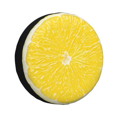 Funny Food Pattern Spare Tire Cover Lemon Slices Tire Cover Wheel Protectors Weatherproof Wheel Covers for Trailer Rv SUV Truck Camper Car 14 Inch