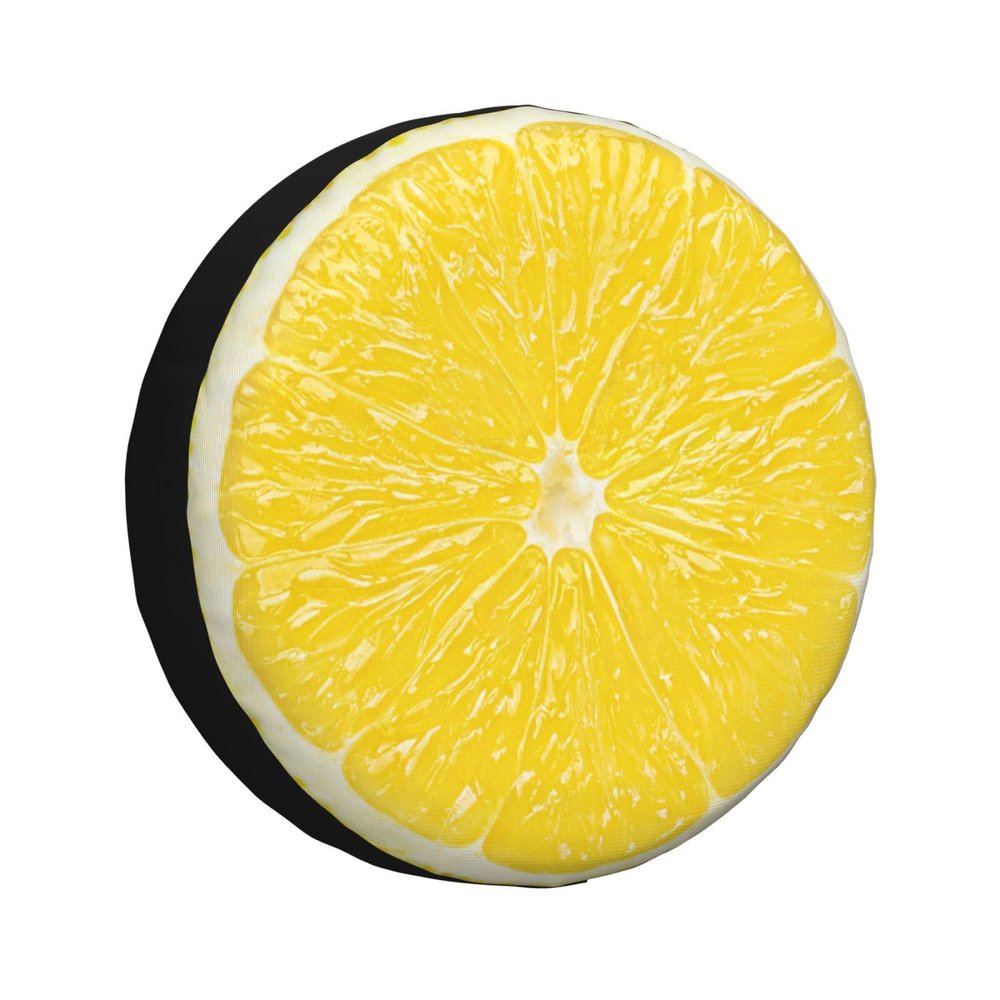 Funny Food Pattern Spare Tire Cover Lemon Slices Tire Cover Wheel Protectors Weatherproof Wheel Covers for Trailer Rv SUV Truck Camper Car 14 Inch