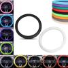 Ultra Thin Ice Feel Non-Slip Car Silicone Steering Wheel Protector,Silicone Steering Wheel Cover,Cooling Steering Wheel Cover,Car Steering Wheel Protective Cover (Color : Black+White) view 1