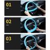 Ultra Thin Ice Feel Non-Slip Car Silicone Steering Wheel Protector,Silicone Steering Wheel Cover,Cooling Steering Wheel Cover,Car Steering Wheel Protective Cover (Color : Black+White) view 2
