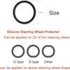 Ultra Thin Ice Feel Non-Slip Car Silicone Steering Wheel Protector,Silicone Steering Wheel Cover,Cooling Steering Wheel Cover,Car Steering Wheel Protective Cover (Color : Black+White) view 4