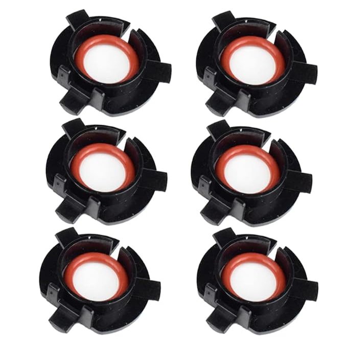 Karlass 6 Pieces LED Headlight Adapter for H7 Car Led Headlight Deck K3 K4 K5 Retainer Holder Socket LED Headlight Bulb Aluminum Adapter