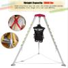 Aluminum Rescue Tripod, Confined Space Tripod with 2600LBS Winch & seat Belt, Rescue Tripod for Sewer Wellhead, Easy to Assemble view 3