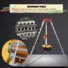 Aluminum Rescue Tripod, Confined Space Tripod with 2600LBS Winch & seat Belt, Rescue Tripod for Sewer Wellhead, Easy to Assemble view 4