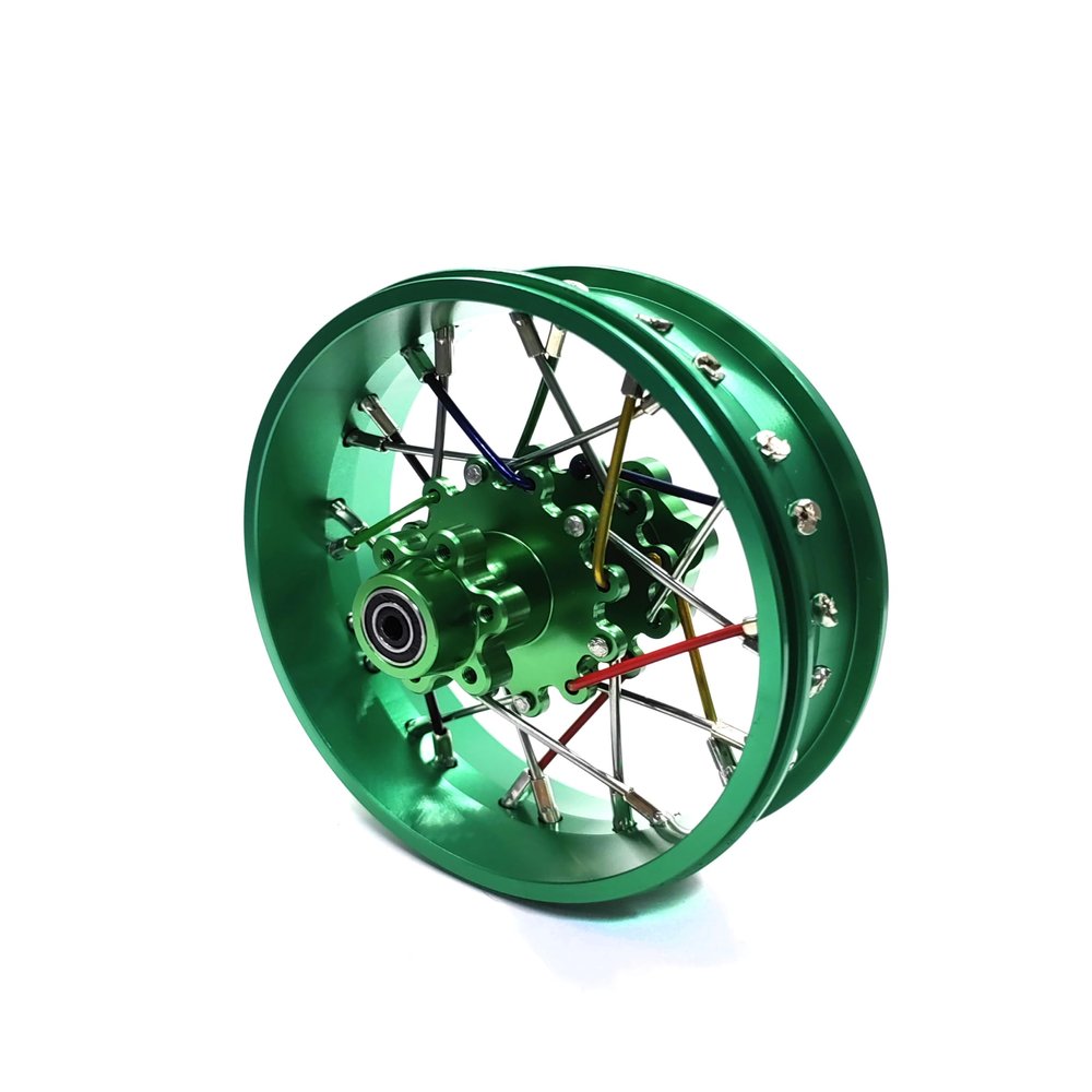 KEBEILEE CNC Aluminum Rear Wheel For LOSI Promoto MX motorcycle 1:4 (green)