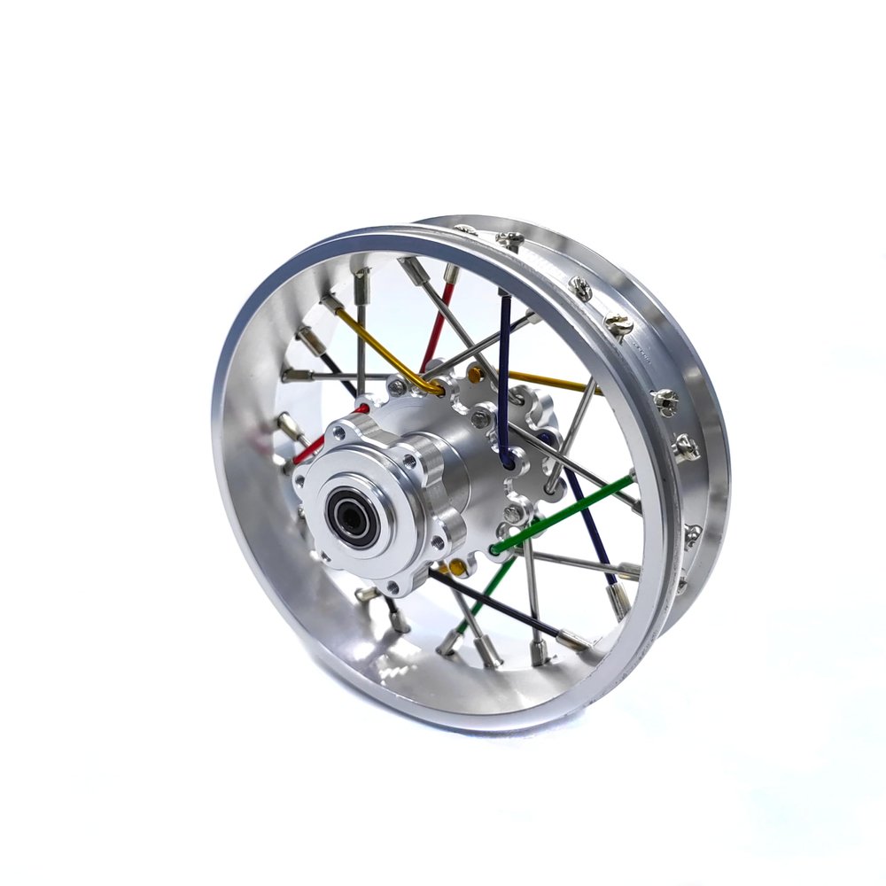 KEBEILEE CNC Aluminum Rear Wheel For LOSI Promoto MX motorcycle 1:4 (silver)
