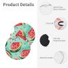 Summer Watermelon Fruit Painted Car Coasters for Cup Holders, 2 Pack Cup Holders Universal Anti Slip Car Assecories Cup Mat with A Finger Notch for Women Wen 2.7in view 4