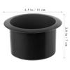 Homoyoyo 2 Pcs Plastic Black Cup Holder: Plastic Inserts for Car Recliner-Handles Replacement Insert Replacement Drop in Cup Holder for Boat,Truck,Sofa,Recliner,Poker Table (Black, 11x11x7cm) view 2