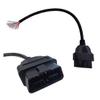 LAINLOY 16 Pins J1962 OBD OBD-II Male Connector to Open Plug Wire, 30cm/12 DIY Mobley USB Adapter, OBD Diagnostic Extension Replacement Cable OBDII Pigtail for Vehicle DIY view 1