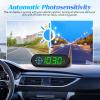 PartyKindom Car Digital Speedometer: Heads-Up Display for Car Auto Hud Speedometer Odometer Windshield Smart Hud for All Vehicle view 2