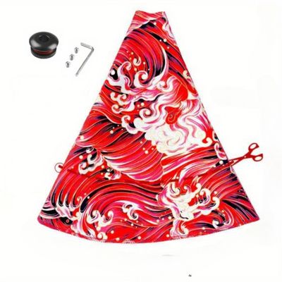 HOCSTONE Shift Boot Cover, Fabric, Universal Fit, Manual/Auto Transmission, Japanese Style Design, Car Interior Accessory (Wave Red)