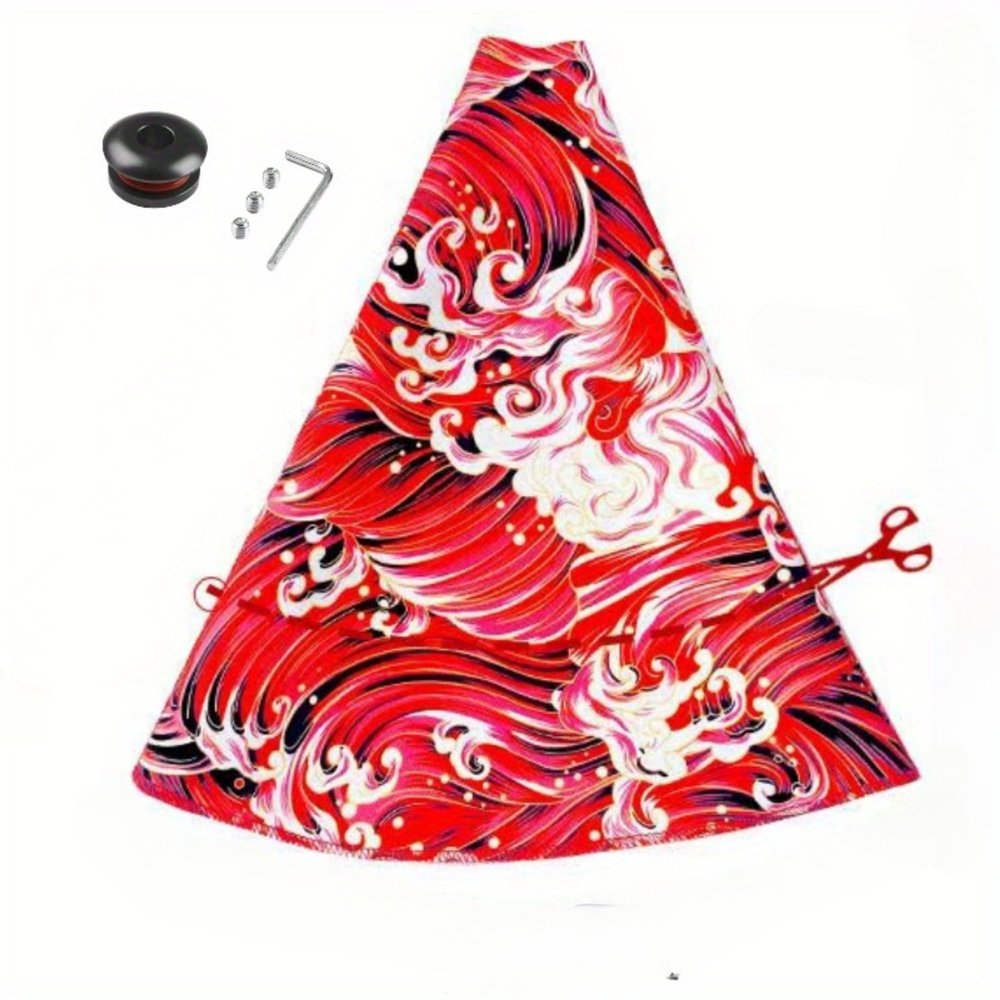 HOCSTONE Shift Boot Cover, Fabric, Universal Fit, Manual/Auto Transmission, Japanese Style Design, Car Interior Accessory (Wave Red)