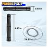 Car Emblem Removal Tool, Vinyl Wrap Tools Vehicle Surface Logo Emblem Remover Plate Line with 4pcs PE Cords, for Vehicle Vinyl Wrap Paint Protection Film Tools Application (Black) view 2