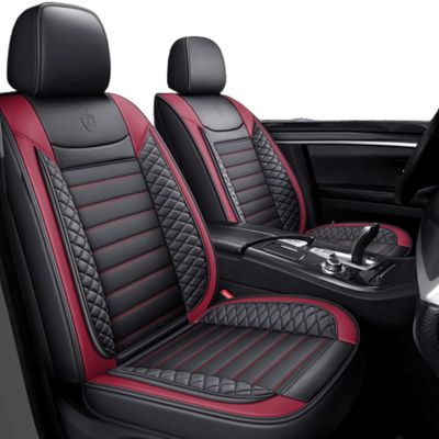 ANKIV Car Seat Covers Custom Fit for Ford Explorer 2004-2023 2024 Faux Leather Waterproof Interior Accessories Seat Cover Cushion Vehicle Protector Airbag Compatible (Front 2 Seats,Red)