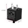 Ejoyous Car LED Flasher Relay 12V 3 Pin, Car Turn Indicator Relay Speed Adjustable Electronic Blinkerrelais Unit, for Auto Indicator Blinker Light view 3