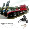 Truck T Lock, 1 Pack Rear Fixing T Lock Zinc Alloy Garage Door T Lock with 2 Keys for Trailer Caravan Canopy(Black) view 2