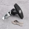Truck T Lock, 1 Pack Rear Fixing T Lock Zinc Alloy Garage Door T Lock with 2 Keys for Trailer Caravan Canopy(Black) view 3