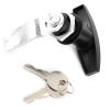 Truck T Lock, 1 Pack Rear Fixing T Lock Zinc Alloy Garage Door T Lock with 2 Keys for Trailer Caravan Canopy(Black) view 4