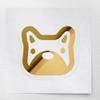 Decal Stickers of Cute Animals (Metallic Gold) (Set of 2) Premium Waterproof Vinyl Decal Stickers for Laptop Smartphone Car Dirt Bike Wall Room Mason Jar Bathtub Door - BICVER1d92111GOW19Y24 view 1