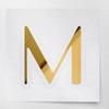 Decal Stickers of Parisish Letter M (Metallic Gold) (Set of 2) Premium Waterproof Vinyl Decal Stickers for Laptop Smartphone Car Dirt Bike Wall Room Mason Jar Bathtub - BICVER1e18711GOW19Y24 view 1