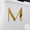 Decal Stickers of Parisish Letter M (Metallic Gold) (Set of 2) Premium Waterproof Vinyl Decal Stickers for Laptop Smartphone Car Dirt Bike Wall Room Mason Jar Bathtub - BICVER1e18711GOW19Y24 view 3