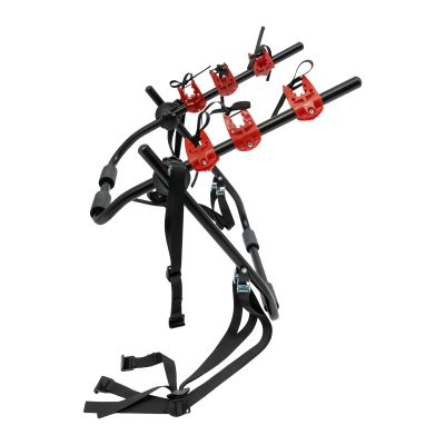 Ageanbri Trunk Bike Rack for Car Bike Rack Hitch 3-Bike Carrier Rack Bicycle Carrier Fit for Most Sedans, Trunk Mount Rack Foldable Car Bike Rack Hitch Mounted Bicycle Rack, 44.1lbs Load Capacity