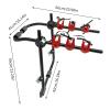 Ageanbri Trunk Bike Rack for Car Bike Rack Hitch 3-Bike Carrier Rack Bicycle Carrier Fit for Most Sedans, Trunk Mount Rack Foldable Car Bike Rack Hitch Mounted Bicycle Rack, 44.1lbs Load Capacity view 2