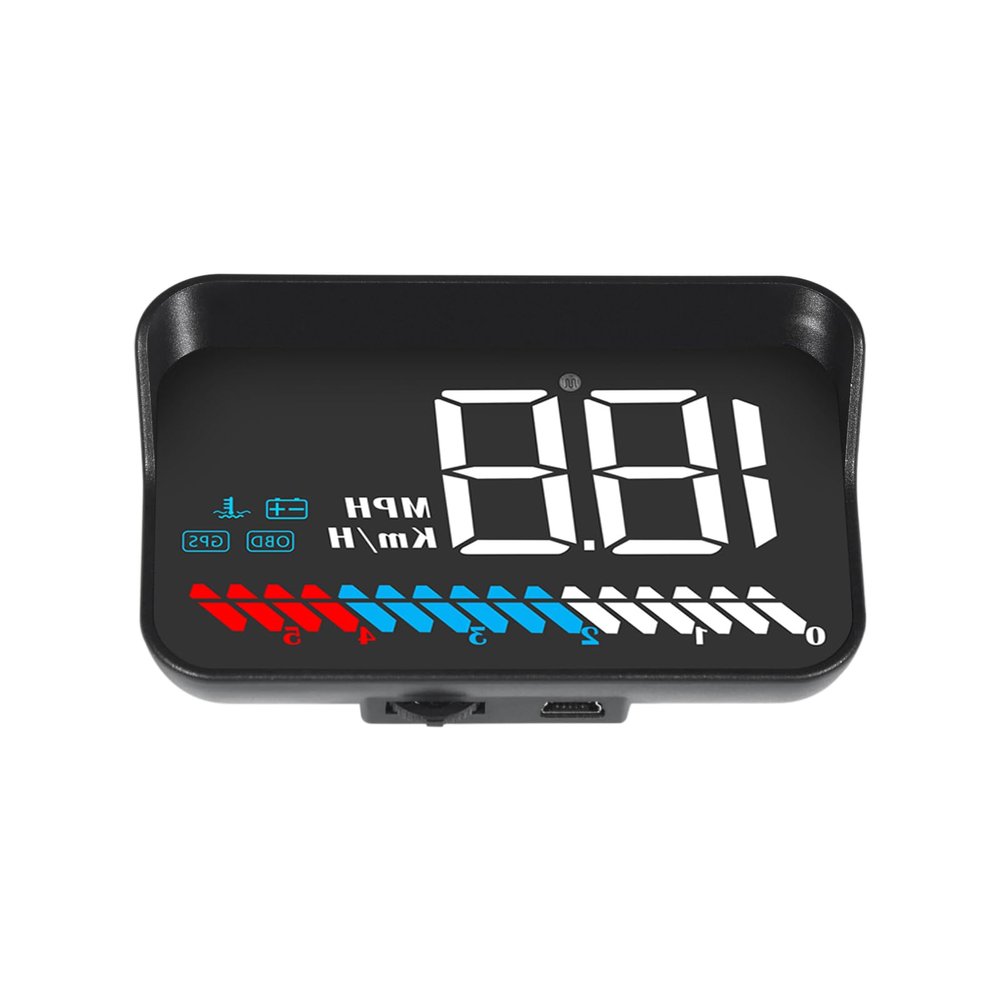 P SEPEY Head Up Display Car Universal Dual System 3.5 Inches HUD, Speedometer OBD2 GPS Interface, Speed, Engine RPM, OverSpeed Warning, Mileage Measurement, Water Temperature, GPS Mode for All Vehicle
