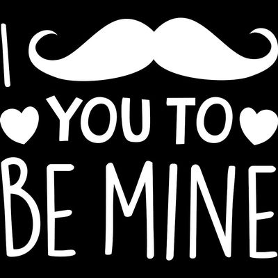 Decal Stickers of I Mustache You to Be Mine (White) (Set of 2) Premium Waterproof Vinyl Decal Stickers for Laptop Phone Accessory Helmet Car Window Mug Tuber Cup Door - BICVER1c83242WHW19Y24