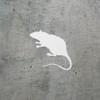 Decal Stickers of Rat Silhouette (White) (Set of 2) Premium Waterproof Vinyl Decal Stickers for Laptop Phone Accessory Helmet Car Window Mug Tuber Cup Door Wall - BICVER1761652WHW19Y24 view 2